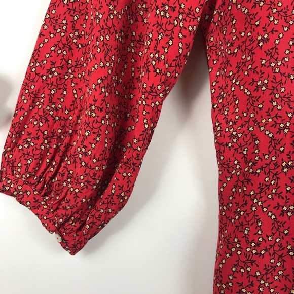 Free People Clara Red Floral Tunic Dress Size XS - Picture 12 of 15